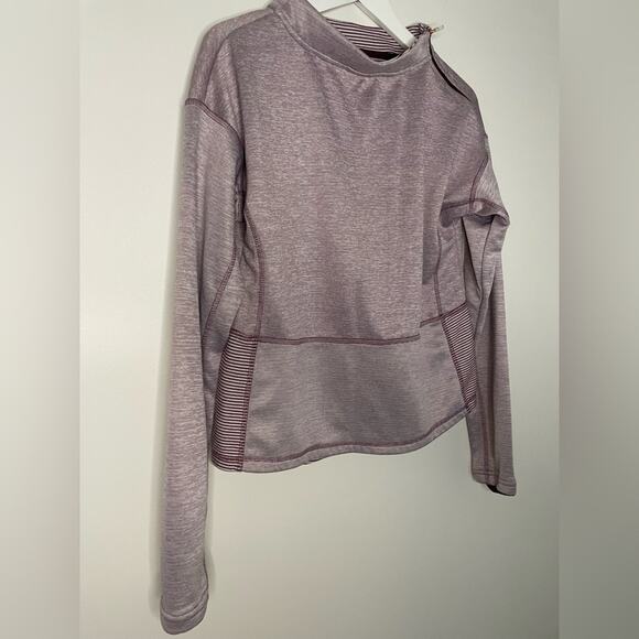 Champion cranberry and white mock neck running pullover SZ small - Picture 3 of 8